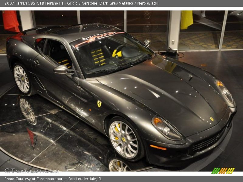 Grigio Silverstone (Dark Grey Metallic) / Nero (Black) 2007 Ferrari 599 GTB Fiorano F1