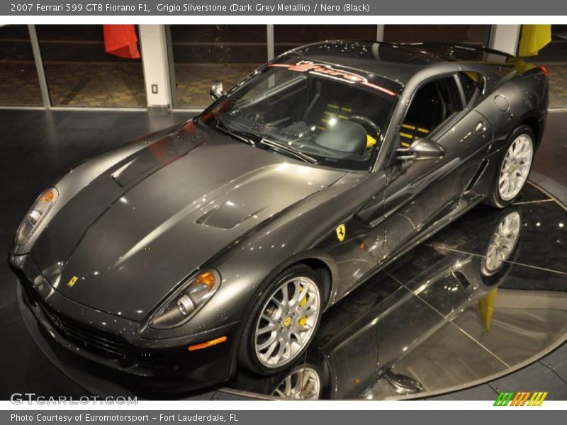 Grigio Silverstone (Dark Grey Metallic) / Nero (Black) 2007 Ferrari 599 GTB Fiorano F1