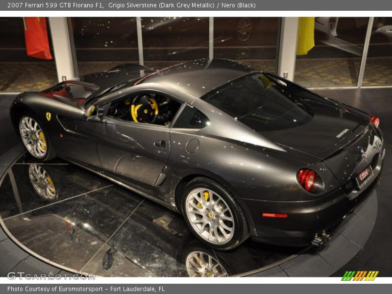 Grigio Silverstone (Dark Grey Metallic) / Nero (Black) 2007 Ferrari 599 GTB Fiorano F1