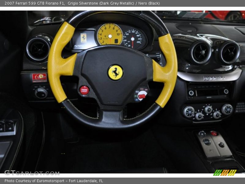 Grigio Silverstone (Dark Grey Metallic) / Nero (Black) 2007 Ferrari 599 GTB Fiorano F1
