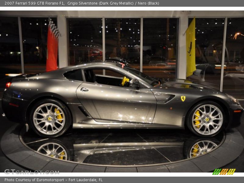 Grigio Silverstone (Dark Grey Metallic) / Nero (Black) 2007 Ferrari 599 GTB Fiorano F1