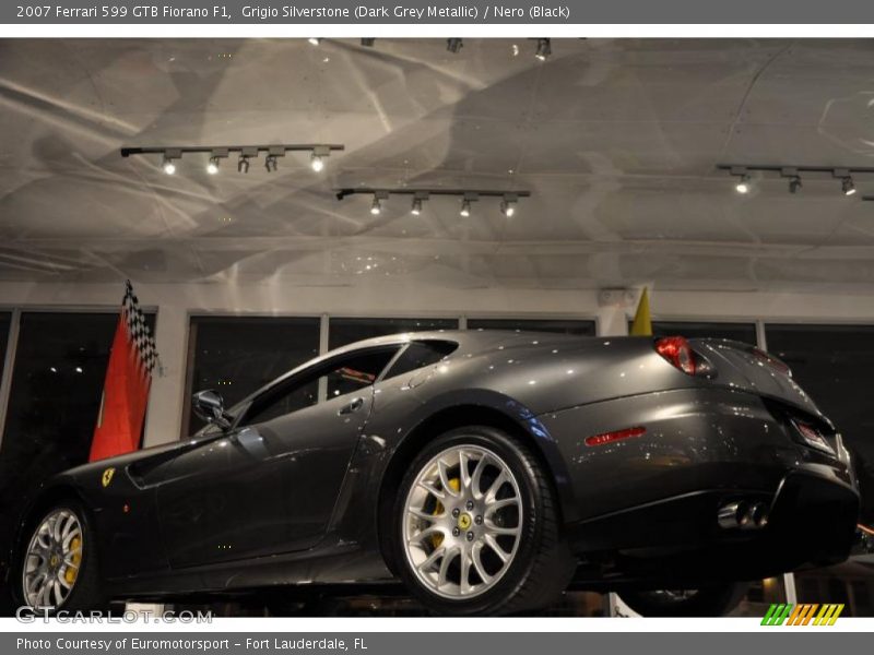 Grigio Silverstone (Dark Grey Metallic) / Nero (Black) 2007 Ferrari 599 GTB Fiorano F1