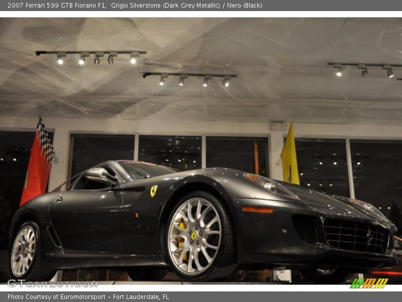 Grigio Silverstone (Dark Grey Metallic) / Nero (Black) 2007 Ferrari 599 GTB Fiorano F1