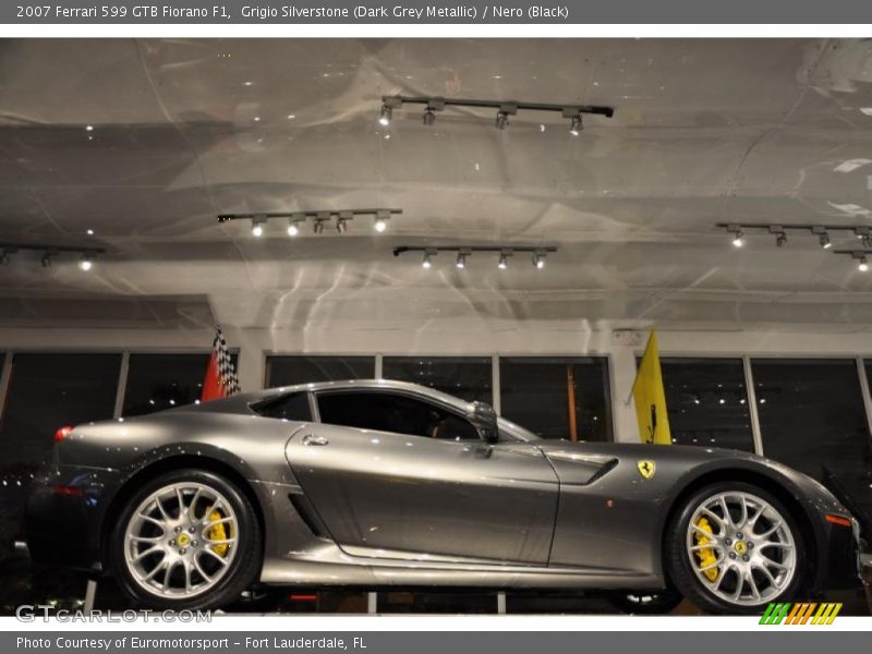 Grigio Silverstone (Dark Grey Metallic) / Nero (Black) 2007 Ferrari 599 GTB Fiorano F1