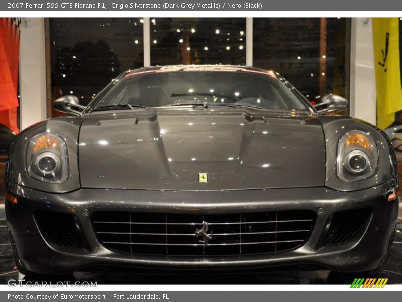 Grigio Silverstone (Dark Grey Metallic) / Nero (Black) 2007 Ferrari 599 GTB Fiorano F1