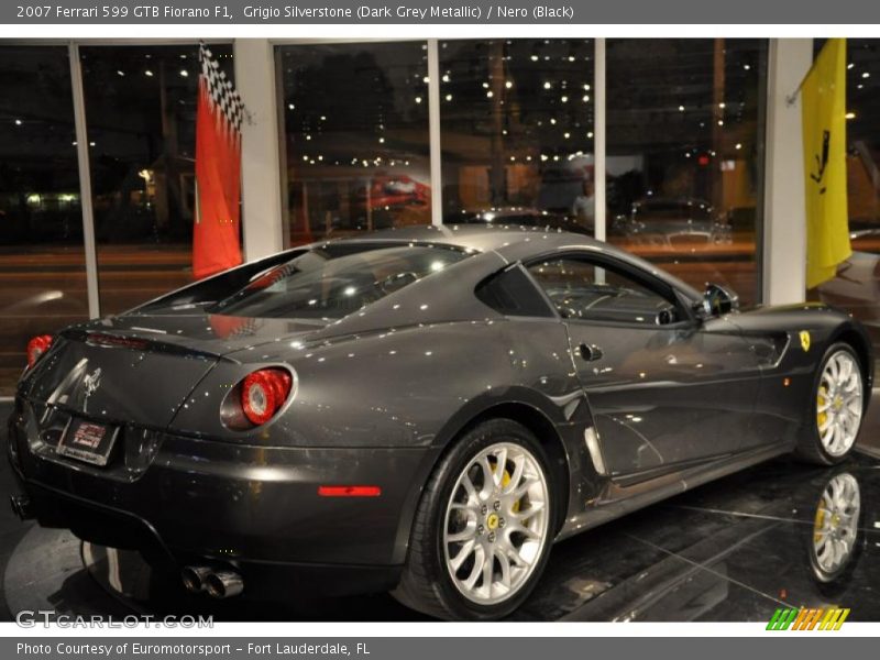 Grigio Silverstone (Dark Grey Metallic) / Nero (Black) 2007 Ferrari 599 GTB Fiorano F1