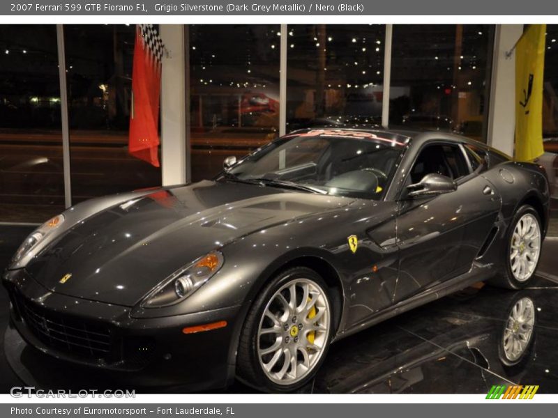Grigio Silverstone (Dark Grey Metallic) / Nero (Black) 2007 Ferrari 599 GTB Fiorano F1