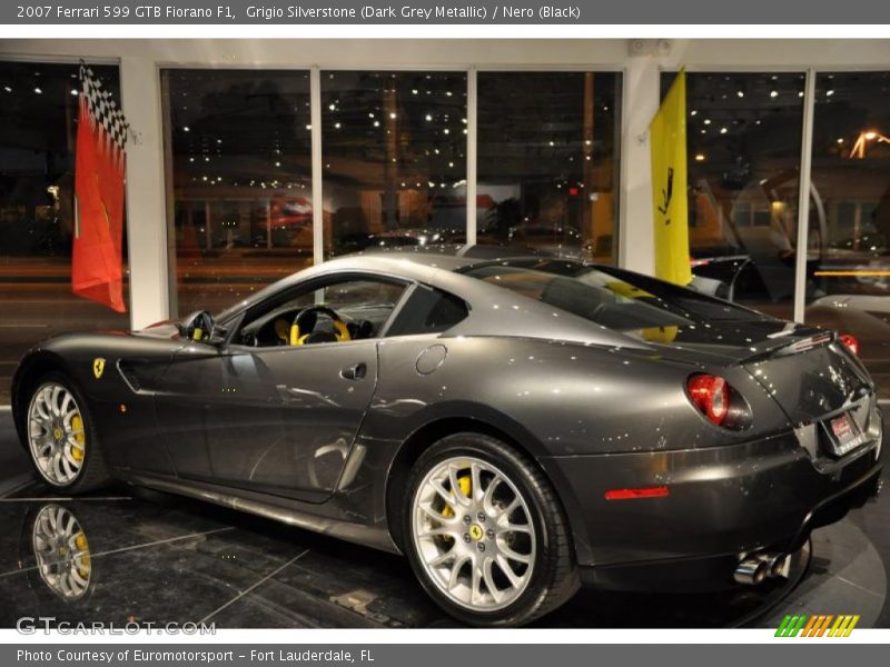 Grigio Silverstone (Dark Grey Metallic) / Nero (Black) 2007 Ferrari 599 GTB Fiorano F1