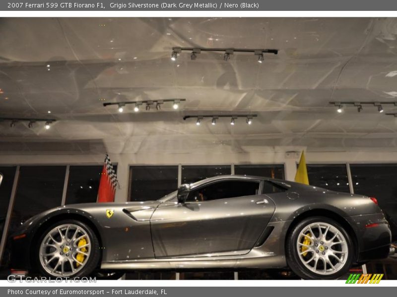 Grigio Silverstone (Dark Grey Metallic) / Nero (Black) 2007 Ferrari 599 GTB Fiorano F1