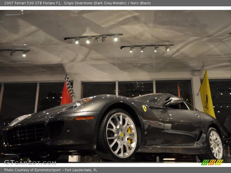 Grigio Silverstone (Dark Grey Metallic) / Nero (Black) 2007 Ferrari 599 GTB Fiorano F1