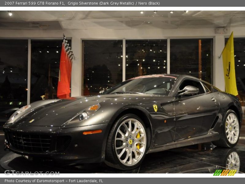 Grigio Silverstone (Dark Grey Metallic) / Nero (Black) 2007 Ferrari 599 GTB Fiorano F1