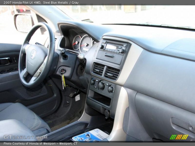 Steel Blue Metallic / Gray 2007 Honda Pilot LX 4WD