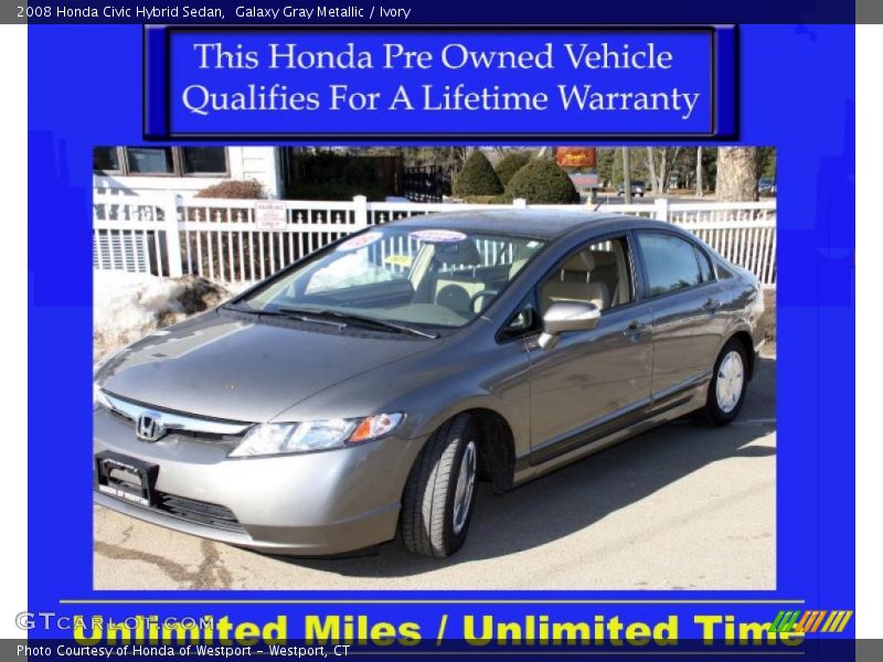 Galaxy Gray Metallic / Ivory 2008 Honda Civic Hybrid Sedan
