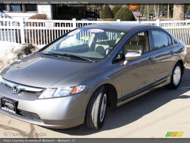 Galaxy Gray Metallic / Ivory 2008 Honda Civic Hybrid Sedan
