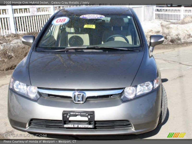 Galaxy Gray Metallic / Ivory 2008 Honda Civic Hybrid Sedan