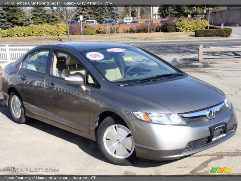 Galaxy Gray Metallic / Ivory 2008 Honda Civic Hybrid Sedan