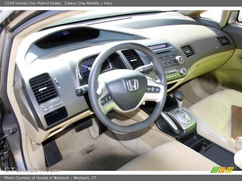 Galaxy Gray Metallic / Ivory 2008 Honda Civic Hybrid Sedan