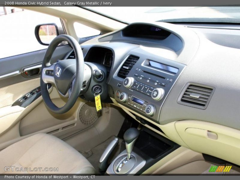 Galaxy Gray Metallic / Ivory 2008 Honda Civic Hybrid Sedan