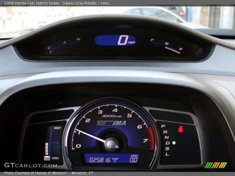 Galaxy Gray Metallic / Ivory 2008 Honda Civic Hybrid Sedan