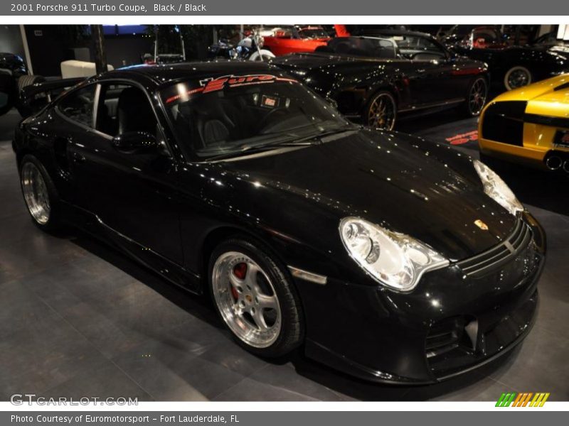 Black / Black 2001 Porsche 911 Turbo Coupe