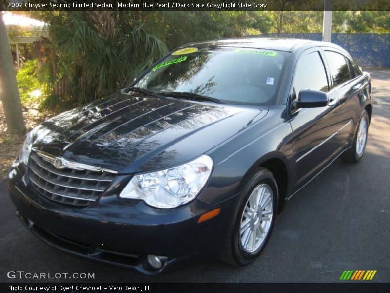Modern Blue Pearl / Dark Slate Gray/Light Slate Gray 2007 Chrysler Sebring Limited Sedan
