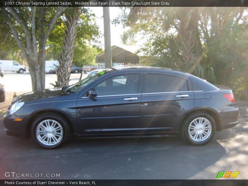 Modern Blue Pearl / Dark Slate Gray/Light Slate Gray 2007 Chrysler Sebring Limited Sedan