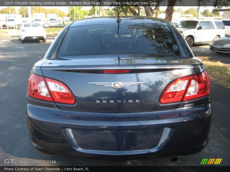 Modern Blue Pearl / Dark Slate Gray/Light Slate Gray 2007 Chrysler Sebring Limited Sedan