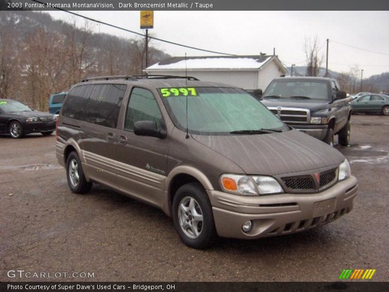 Dark Bronzemist Metallic / Taupe 2003 Pontiac Montana MontanaVision