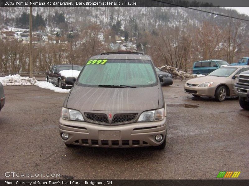 Dark Bronzemist Metallic / Taupe 2003 Pontiac Montana MontanaVision