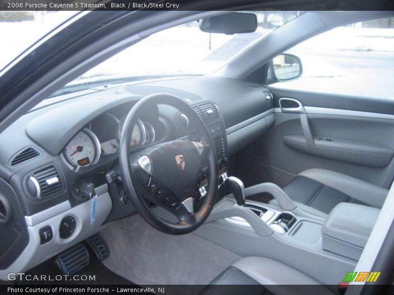 Black / Black/Steel Grey 2006 Porsche Cayenne S Titanium
