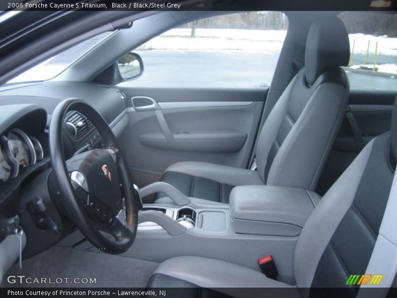 Black / Black/Steel Grey 2006 Porsche Cayenne S Titanium