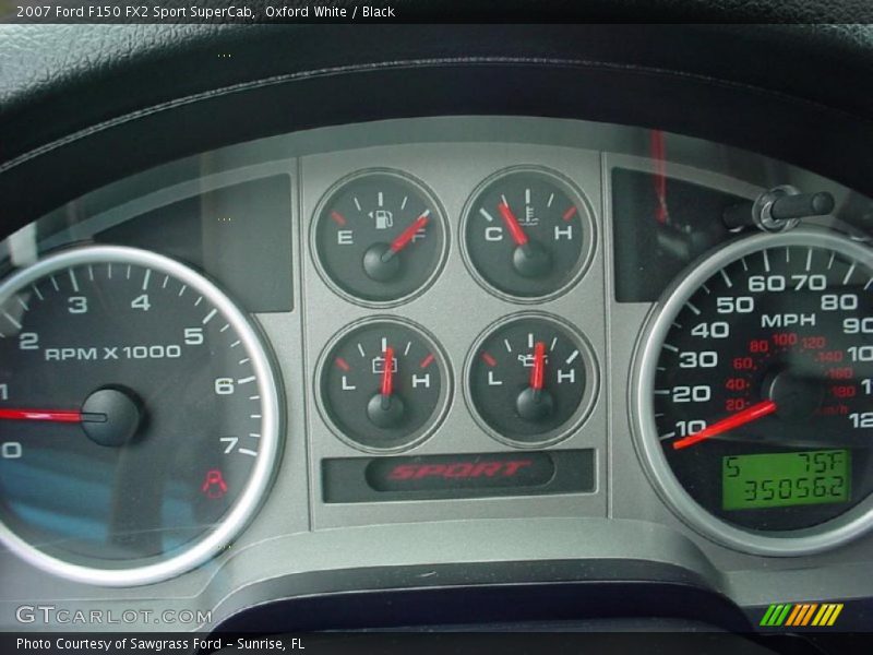 Oxford White / Black 2007 Ford F150 FX2 Sport SuperCab