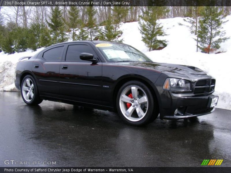 Brilliant Black Crystal Pearl / Dark Slate Gray 2007 Dodge Charger SRT-8