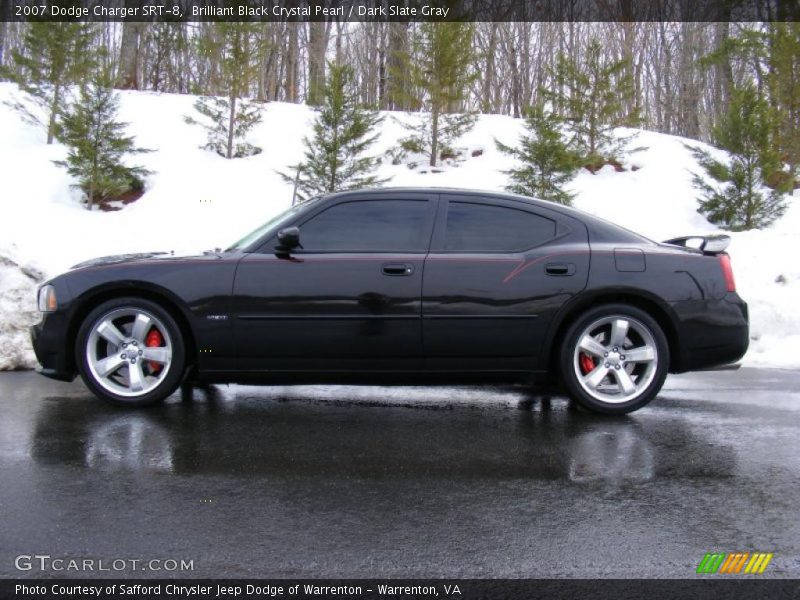 Brilliant Black Crystal Pearl / Dark Slate Gray 2007 Dodge Charger SRT-8