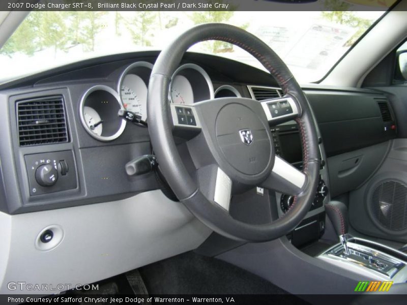 Brilliant Black Crystal Pearl / Dark Slate Gray 2007 Dodge Charger SRT-8
