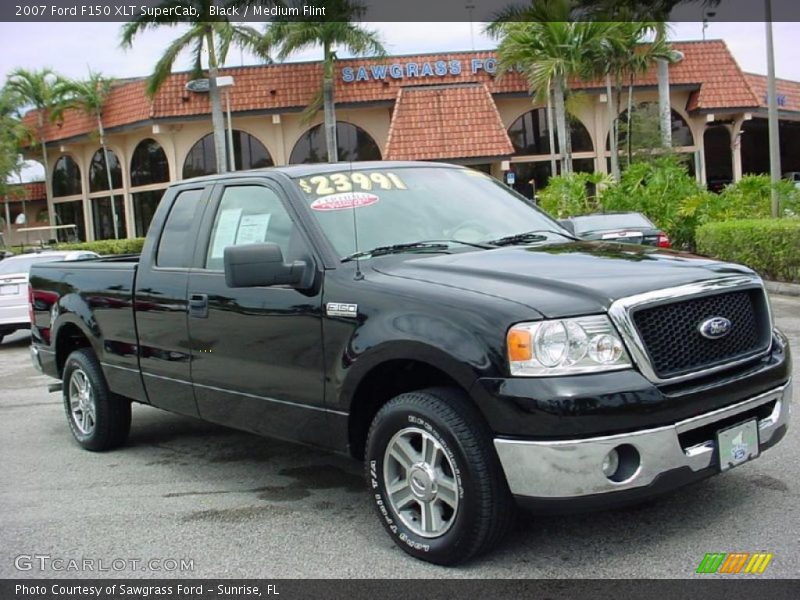 Black / Medium Flint 2007 Ford F150 XLT SuperCab