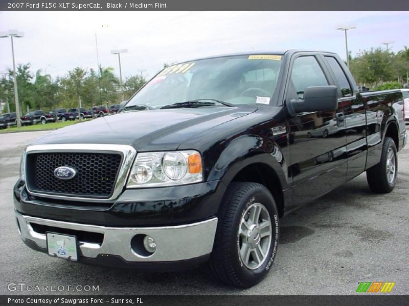 Black / Medium Flint 2007 Ford F150 XLT SuperCab