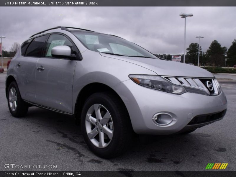 Brilliant Silver Metallic / Black 2010 Nissan Murano SL