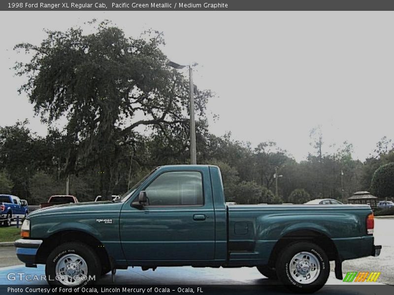 Pacific Green Metallic / Medium Graphite 1998 Ford Ranger XL Regular Cab