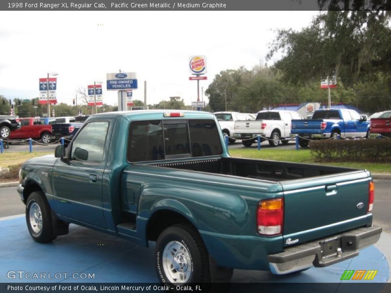 Pacific Green Metallic / Medium Graphite 1998 Ford Ranger XL Regular Cab