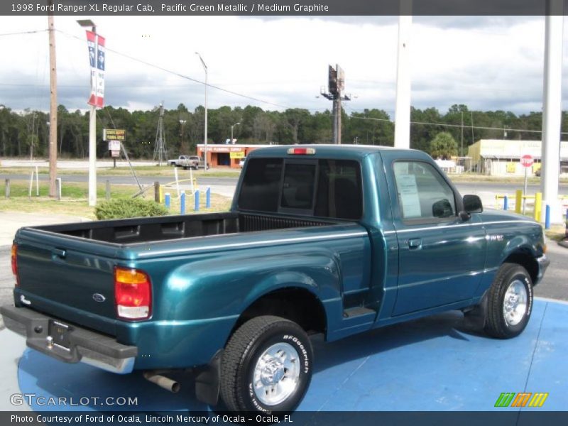 Pacific Green Metallic / Medium Graphite 1998 Ford Ranger XL Regular Cab