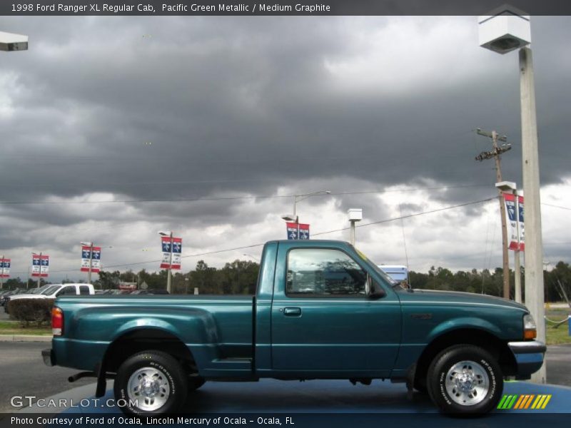 Pacific Green Metallic / Medium Graphite 1998 Ford Ranger XL Regular Cab