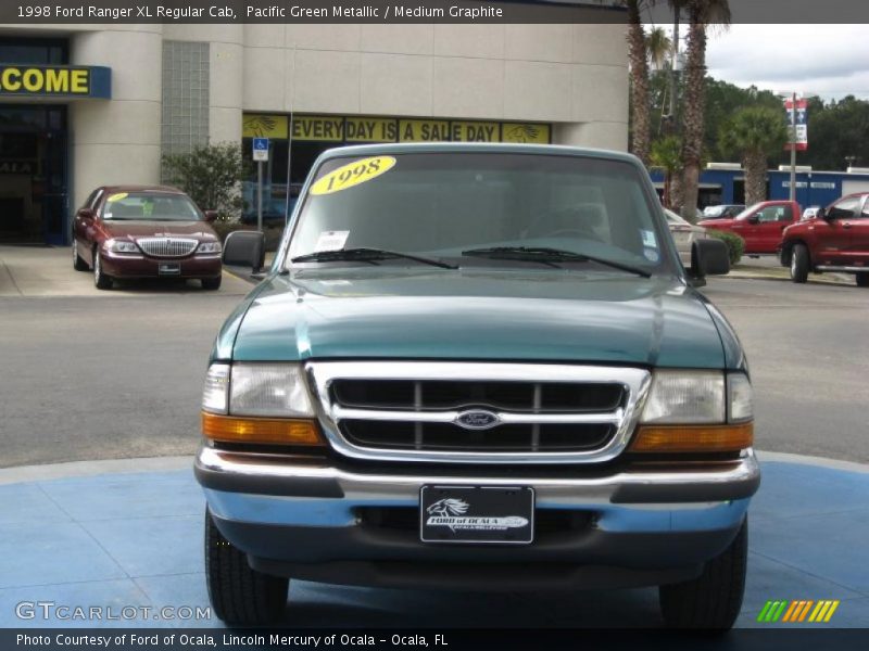 Pacific Green Metallic / Medium Graphite 1998 Ford Ranger XL Regular Cab