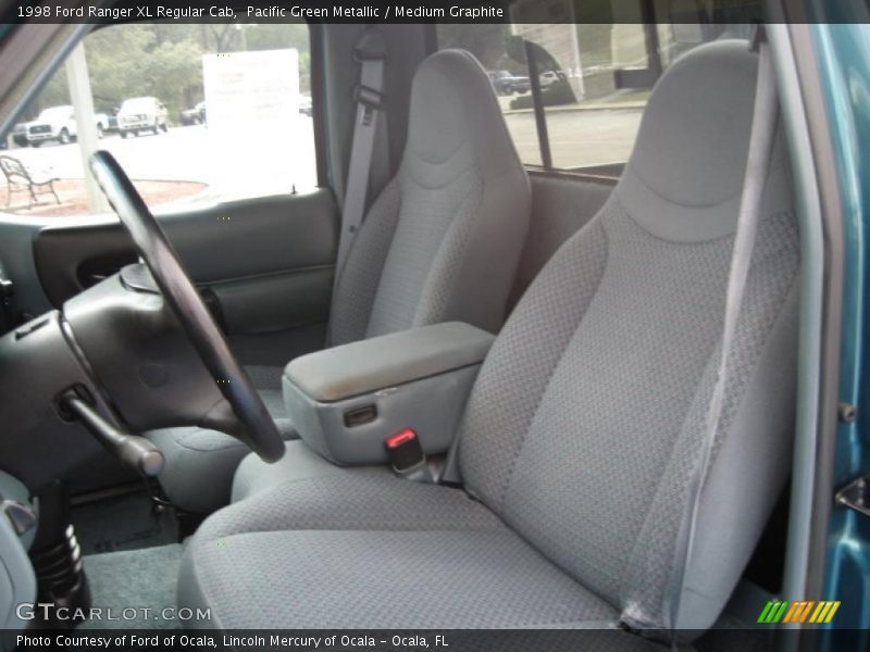 Pacific Green Metallic / Medium Graphite 1998 Ford Ranger XL Regular Cab