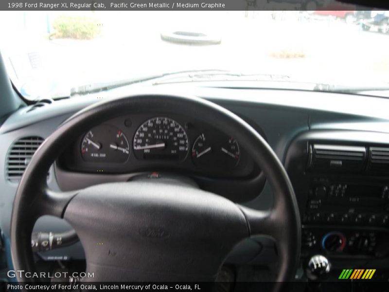 Pacific Green Metallic / Medium Graphite 1998 Ford Ranger XL Regular Cab