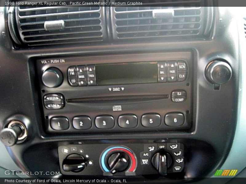 Pacific Green Metallic / Medium Graphite 1998 Ford Ranger XL Regular Cab