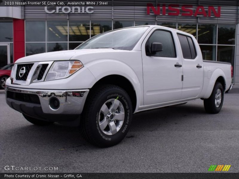 Avalanche White / Steel 2010 Nissan Frontier SE Crew Cab