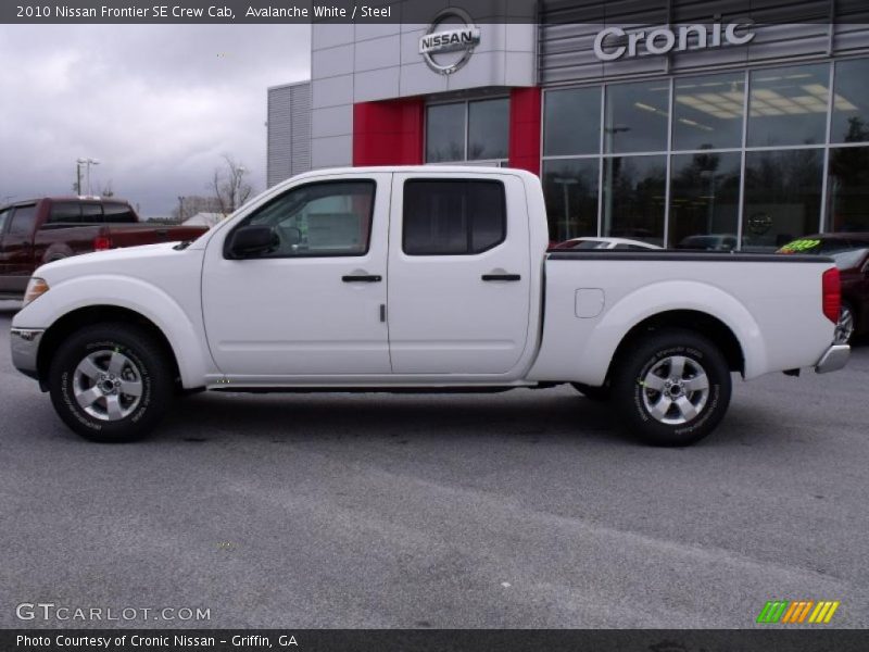 Avalanche White / Steel 2010 Nissan Frontier SE Crew Cab