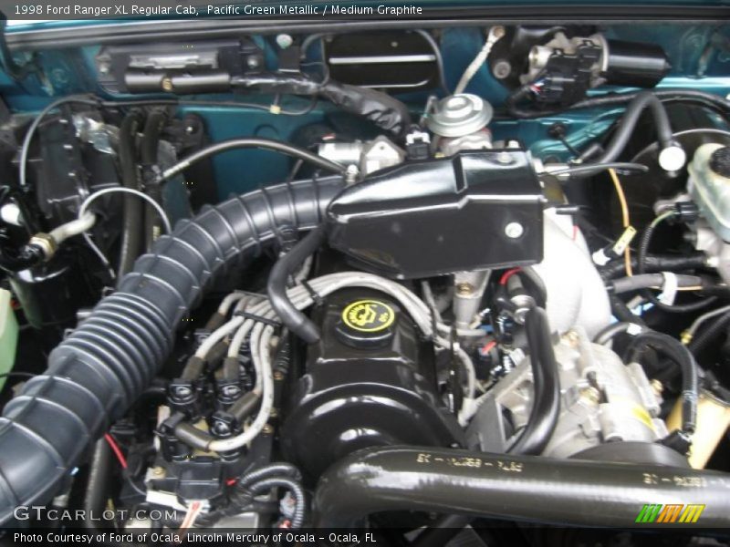Pacific Green Metallic / Medium Graphite 1998 Ford Ranger XL Regular Cab