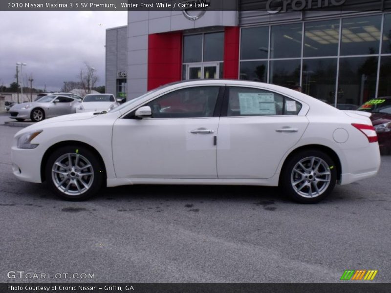Winter Frost White / Caffe Latte 2010 Nissan Maxima 3.5 SV Premium